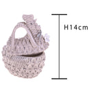 Set 4 Galline Decorative in Ceramica Apribile H 14 cm