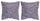 Lot de 2 coussins décoratifs 43x43x6 cm en Polyester VdE Tivoli 1996 Furry gris clair