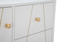 Mobletto Luxy 80x40x82,5 cm in Legno e MDF e in Ferro Bianco e Oro