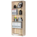 Libreria 5 Ripiani 60x30x189 cm in Legno MDF Naturale