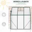 Serra da Parete 192x127x220 cm Porta Scorrevole in Policarbonato Trasparente