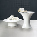 Tavolino da Giardino Componibile Ø37x47 cm in Resina Arkema Olimpo Cherry