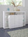 Credenza con 3 Ante e Ripiani in Vetro a Giorno 150x40x100 cm Essential 3A Bianco Lucido