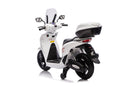 Scooter Elettrico per Bambini Licenza Ufficiale Honda SH125 12V con Ruote EVA e Sedile Pelle Bianco