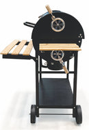 Barbecue a Carbone Carbonella Rettangolare 108x70x100 cm Soriani Sun-Day Nero