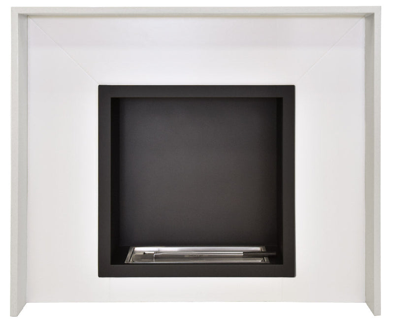 Camino a Bioetanolo da Pavimento 110x94x35 cm Roxana Tortora e Bianco