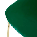 Set 4 Sedie Imbottite 44x55x86 cm in Velluto Verde e Oro