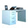 Bureau 4 tiroirs 110x60x74 cm en aggloméré mélaminé blanc