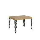 Tavolo Allungabile 120-204x80x77 cm Karamay Quercia Natura e Antracite