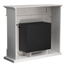 Camino a Bioetanolo da Pavimento 121x38x108 cm Truman Bianco Effetto Marmo