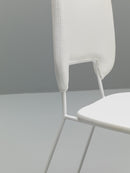 Set 2 Sedie 47,5x45,5xH89 cm in Similpelle e Metallo Guapa Bianco