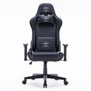 Sedia da Gaming Ergonomica con LED RGB in Similpelle Nera