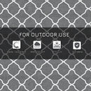 Tappeto per Esterno 182x274 cm Pieghevole e Reversibile  in Polipropilene Grigio e Bianco