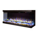 Camino Elettrico da Incasso 53,3x165,1x33,2 cm Effetto Fiamma 1500W Haiti 65 Nero