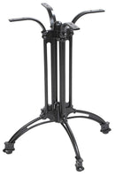 Base per Tavolo da Giardino con Piede a 4 Razze in Alluminio Nero