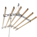 Stendibiancheria da Soffitto 240x56x14 cm 6 Stecche in Legno di Pino Corda in Cotone  