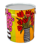 Coperchio per Contenitore Porta Legna o Pellet Ø39 cm in Ferro Bianco