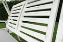 Dondolo Acacia 3 Posti Bianco 206x130x200 h cm in Legno Bianco