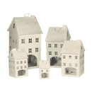 Set 5 Lanterne da Esterno in Metallo 26,5x52x26,8cm Casa Quadro Argento