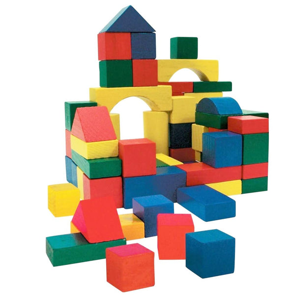sconto Playset Costruzioni in Legno 100 Mattoncini Giocattolo Bambini Gioco Educativo
