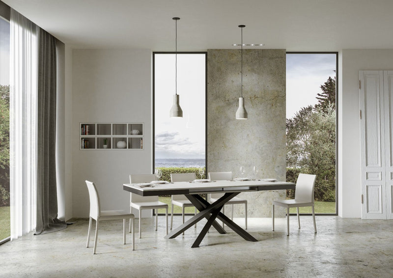 Tavolo Allungabile 160-264x90x80 cm Volantis Evolution Bianco Frassino