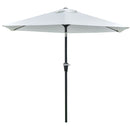 Ombrellone da Giardino Ø2,27m in Metallo e Poliestere Bianco Crema