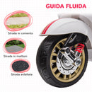 Moto Elettrica per Bambini Licenza Ufficiale Piaggio Vespa Sprint 12V con Rotelle Luci e Suoni Bianco