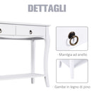 Tavolo Consolle per Ingresso Bianco Opaco 100x33x76 cm 