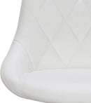 Set 2 Sgabelli Cucina Seduta Pelle Imbottita Sgabello Girevole Casa Bar Bianco