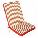 Cuscino Real Medio 90x40x4 cm in Poliestere Rosso