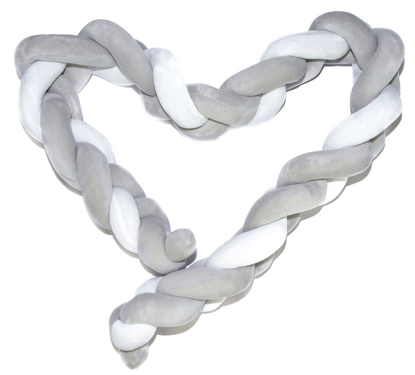 acquista Tour de lit tressé pour réducteur de berceau 2m Dolce Nanna Gris