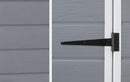 Casetta da Giardino Porta Attrezzi 129x103x196 cmin Resina Effetto Legno Keter Manor 4x3 Grigia