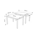 Tavolo Allungabile 120x80 cm in MDF e Acciaio Moster Antracite Grigio