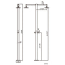 Doccia da Giardino ad Acqua Fredda in Acciaio Inox con 2 Soffioni Sined Ortro 2T  