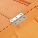 Pollaio da Giardino per 4-8 Galline con Rete Metallica e Tetto Apribile 240x112,5x76 cm in Legno Arancione