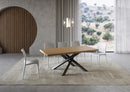 Tavolo Allungabile 200/300x90 cm Versalux Rovere Scortecciato Gambe Antracite      