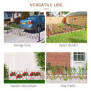 Recinzione per Giardino Estensibile Autoportante 52-405 cm in Acciaio e Alluminio Marrone scuro