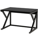 Scaffale da Scrivania Multiuso 2 Ripiani 54x35x35 cm per Stampante Ufficio in MDF Nero