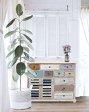 Mobile Greg 108x38x89 h cm in Legno Multicolor