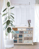 Mobile Greg 108x38x89 h cm in Legno Multicolor