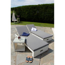 Tavolino da Giardino in Polyrattan 40x40x40cm Adila Quadro Bianco Ghiaccio