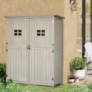 Casetta Box da Giardino 127,5x50x164 cm in Legno di abete Grigio Chiaro