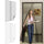 Moustiquaire pour porte 140x250 cm deux voiles en polyester blanc