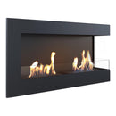 Camino a Bioetanolo da Incasso 90x48 cm con Vetro Flig Tampa Nero Angolo a Destra