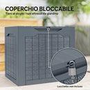 Baule da Giardino Impermeabile 56x41x50 cm con Maniglie in PP Grigio Chiaro      