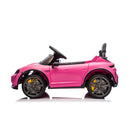 Macchina Elettrica per Bambini Porsche Taycan Turbo S 12V con Telecomando Bluetooth Luci LED e Tappetini Rosa   