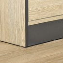 Mobile da Cucina Credenza 4 Ripiani in Legno Rovere e Nero 90x39x169 cm 