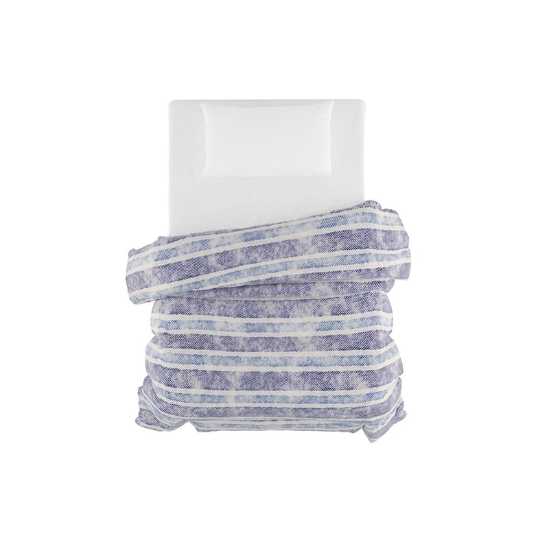 Trapunta Invernale Stampata in Microfibra 200gr Double Face Jeans Stripes Varie Misure