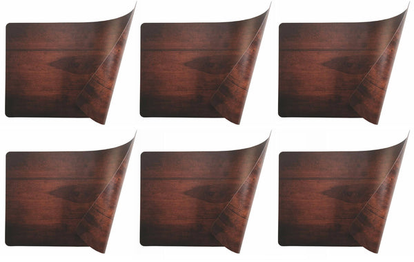 Lot de 6 sets de table double face 45x30x0,5 cm en plastique VdE Tivoli 1996 Bois marron foncé acquista