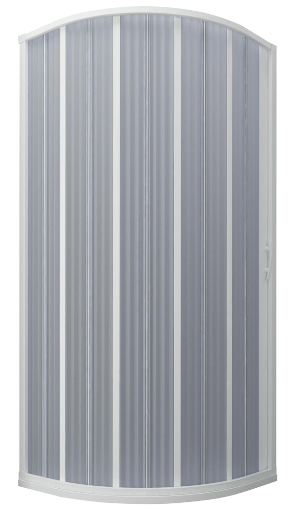 Cabine de Douche Semi-Circulaire 1 Porte Pliante en PVC Ouverture Latérale H185 cm Dorini Blanc Différentes Tailles acquista